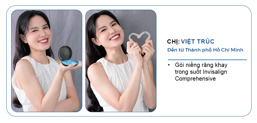 khách hàng niềng răng trong suốt